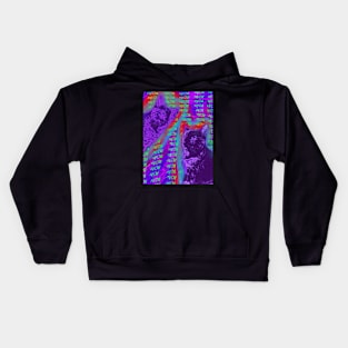 Halftone Cat V17 (Meow Background) Kids Hoodie